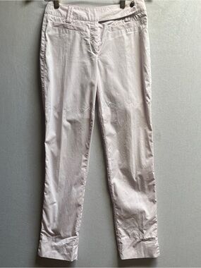 St. Emile Pink Straight Leg Split Hem Tailored Cotton Dress Pants Size 6